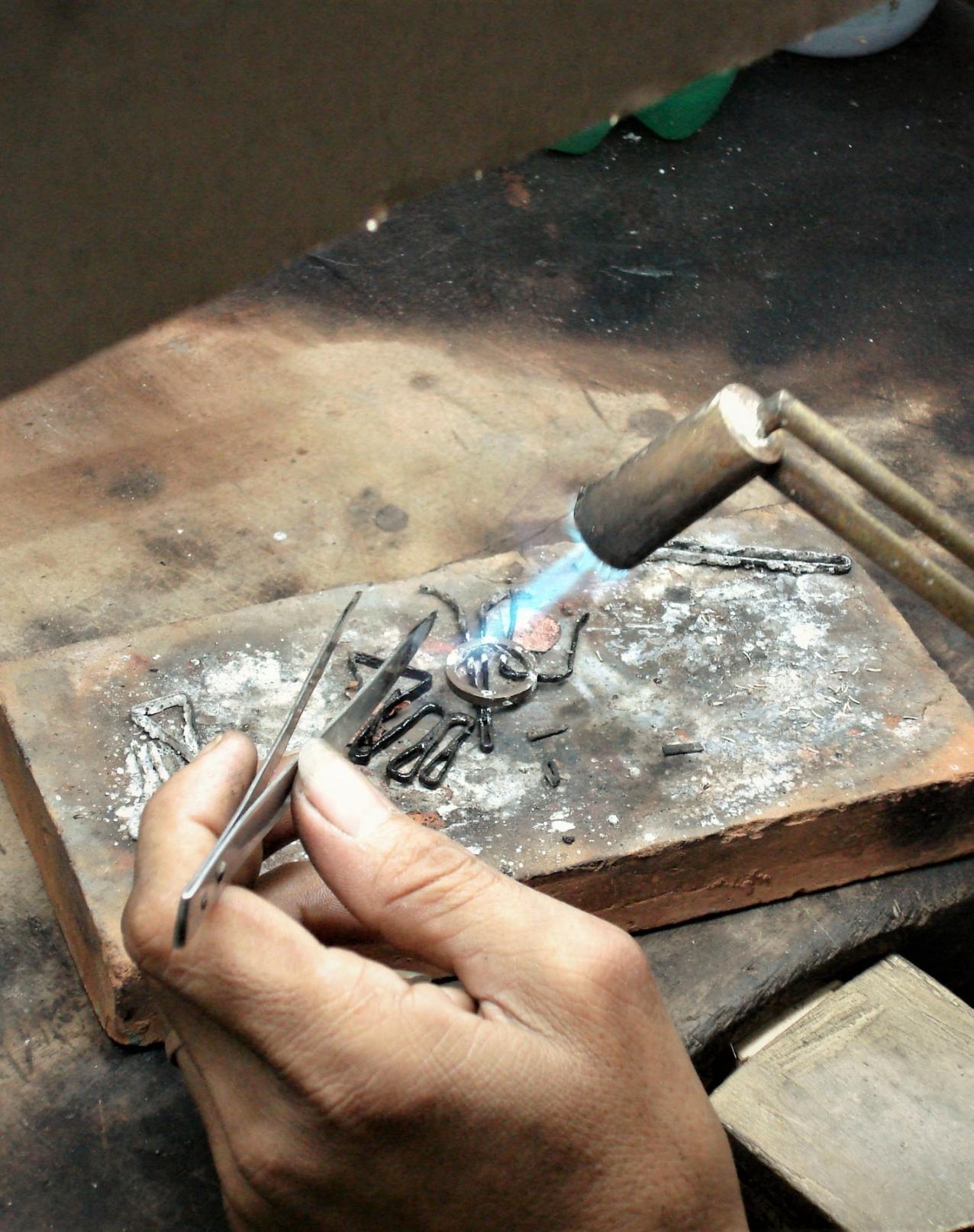 jewelry being repaired